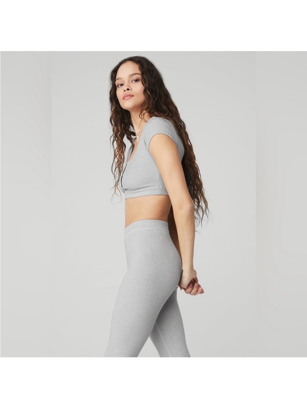 Alo Yoga Blissful Henley Bra Top